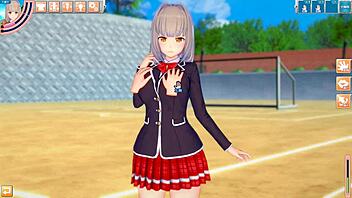 Experience the thrill of a Hentai game with voluptuous breasts and sensual 3D animation