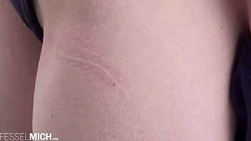 Young girl tied in public bondage in Berlin.