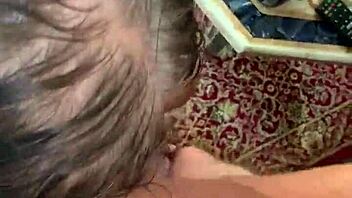 Milf gets facial with cum on her lips outdoors