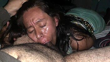 watch this latina milf masturbate and suck cock all alone