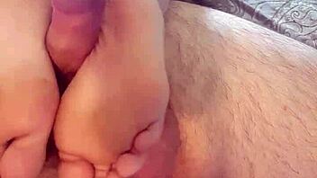 Foot Massage Turns Into Wild Footjob Cumshot!