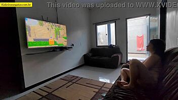 young girl spreads legs on couch for fuck