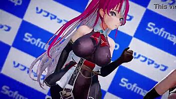 Hololive Houshou Marine And Shirokane Noel In Pink Cat MMD