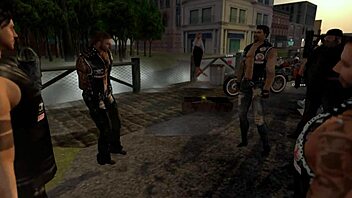 Blonde Slut Feels Intense Emotions in Biker Gangbang