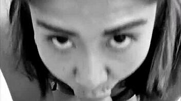 latina bunny receives sensual facial cumshot happily