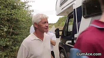 Hot Doll Receives Facial Cumshot in POV Blowbang