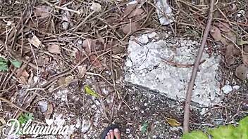 Masturbating in this abandoned farm spot with a big cock 😍