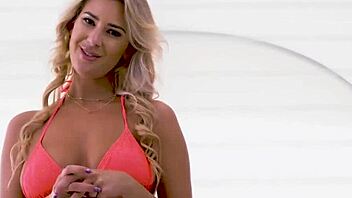 Horny blonde MILF Jordon Maxx gives a sloppy blowjob before getting pounded doggystyle by a big cock