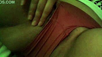 Ella teases herself while roomie games in studio