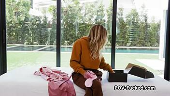 busty surfer chick got slammed hard on casting, damn hot!