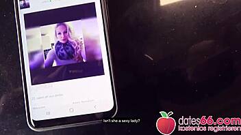 Slutty German blondie craves cum on her big tits!