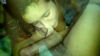 Brazilian babe gives throat worship to big dick