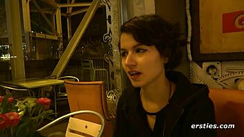 Ersties shows this cute brunette in rope bondage, loving solo play.