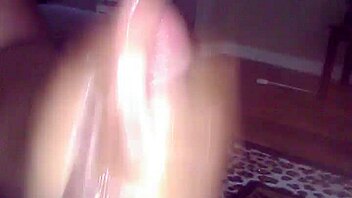 hey, check out this shaved ebony handjob leading to cumshot