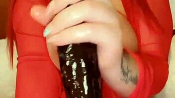 White girl gives jerk off instructions with big boobs