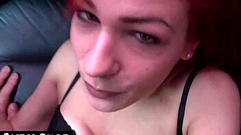 Public sex in the parking lot with a small redhead.