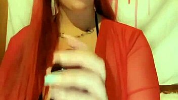 White girl gives jerk off instructions with big boobs