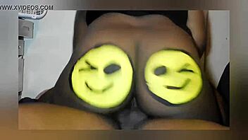 Ebony Rides Monster Cock in Cowgirl, Cum on Ass?