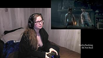 until dawn playthrough part 3 featuring brunette