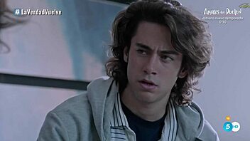 Spanish TV series: A steamy beach encounter with a brunette