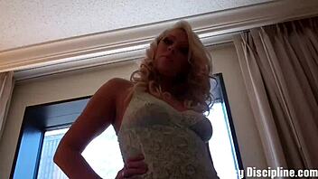 I felt so helpless in women's panties while being whipped by my mistress.