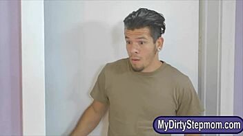 nova brooks and tegan james in threesome bedroom sex