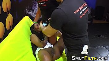 euro sluts get facial cumshot in bizarre blowbang bukkake.