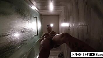sexy jezebelle bond films herself in the bath