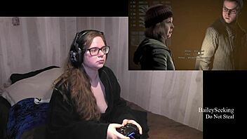 until dawn playthrough part 3 featuring brunette