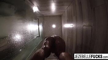 sexy jezebelle bond films herself in the bath