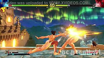 Chun Li's big ass and tits exposed in nude hentai group scene!