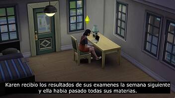 Karen Paga Dívida com Tetas Grandes e Gozo em Trio