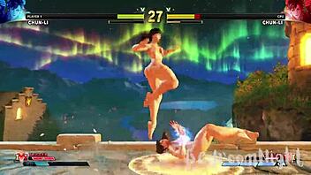 Chun Li's big ass and tits exposed in nude hentai group scene!
