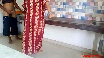 desi mature village wife in red dress gets fucked hard.