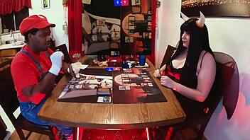 Jane's cosplay adventure in the demonic card game