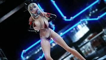 Bismarck from Kancolle cosplayer dances with her ample breasts