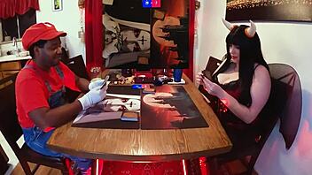 Jane's cosplay adventure in the demonic card game