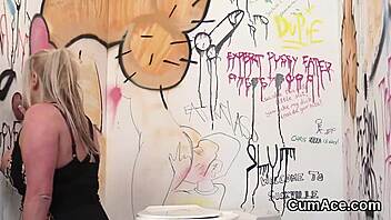 Slutty Centerfold Receives Facial Cumshot While Swallowing Jism