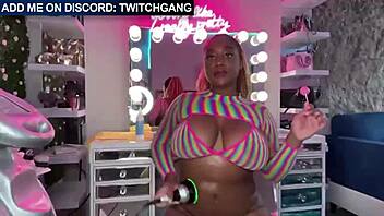 Livestream fail: Streamer's nipple slip and exposed pussy