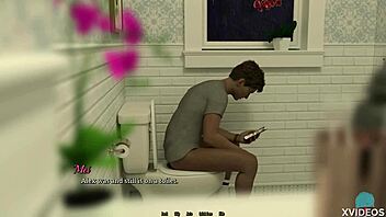 POV video of a horny MILF giving a sloppy blowjob and fingering her tight ass