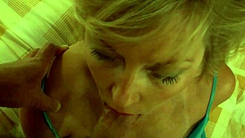 Is this beautiful blonde MILF's homemade blowjob and facial too tempting to resist?