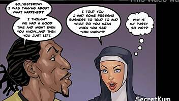 Hej, storstjärtad nunna, varför suga den där jätte stora svarta kuken för första gången?