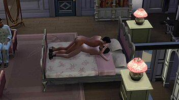 Karen pays debt with big tits and cum in threesome