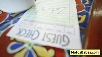 Horny busty slutty girls Elana Bunnz, Eden West, Derek Savage share huge cock and nasty facial in public.