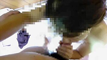 Japanese Milf Licks Cock Dreamily in Blowjob Session