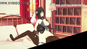 Uncensored Honkai SR hentai features Jingliu and Kafka in wild 3D cartoon ride