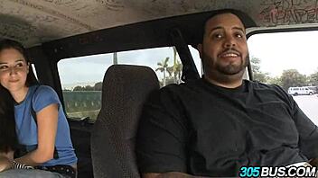 Gorgeous Brunette Teen Rachel Rose Sucks for Cash in Car