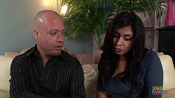 big tits milf shows her sucking and fucking skills on the sofa