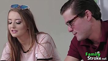 Hey stepsister, take this facial from your nerdy stepbrother!