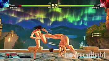 Chun Li's big ass and tits exposed in nude hentai group scene!